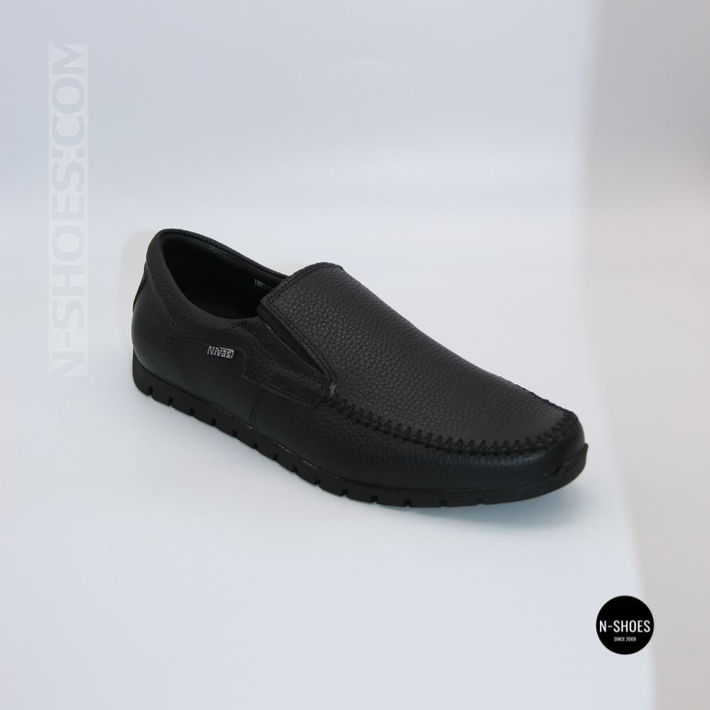 Black Leather Comfort Moccasins NS 016 6407 for Your Feet