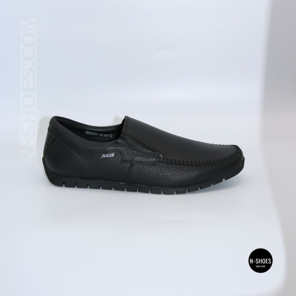 Black Leather Comfort Moccasins NS 016 6407 for Your Feet
