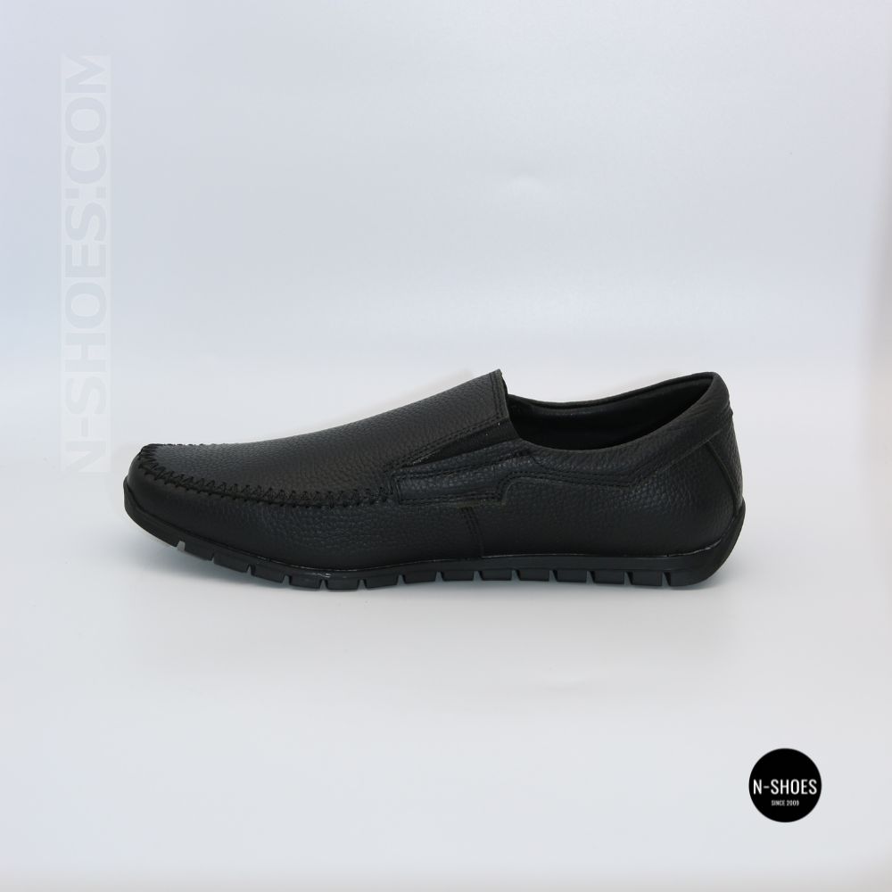 Black Leather Comfort Moccasins NS 016 6407 for Your Feet