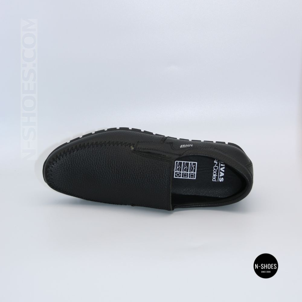 Black Leather Comfort Moccasins NS 016 6407 for Your Feet