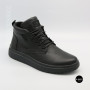 Чоловічі зимові шкіряні кросівки-черевики NS 2529 6410 чорні