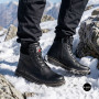 Winter Leather Boots NS n3 Black 6411 with Natural Wool