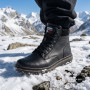 Winter Leather Boots NS n3 Black 6411 with Natural Wool