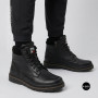 Winter Leather Boots NS n3 Black 6411 with Natural Wool