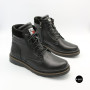 Winter Leather Boots NS n3 Black 6411 with Natural Wool