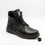 Winter Leather Boots NS n3 Black 6411 with Natural Wool