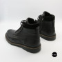 Winter Leather Boots NS n3 Black 6411 with Natural Wool