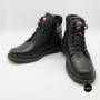 Winter Leather Boots NS n3 Black 6411 with Natural Wool