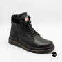 Winter Leather Boots NS n3 Black 6411 with Natural Wool