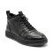 Мужские зимние кожаные ботинки N-SHOES Monelli 216286 M-1-5196-1 BLACK 6448 из натуральной кожи черного цвета на молнии и шнуровке