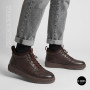 Мужские зимние кожаные кроссовки N-SHOES Fabio 216351 FM-1-5916-2 BROWN 6449