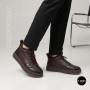 Мужские зимние кожаные кроссовки N-SHOES Fabio 216351 FM-1-5916-2 BROWN 6449