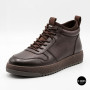 Мужские зимние кожаные кроссовки N-SHOES Fabio 216351 FM-1-5916-2 BROWN 6449