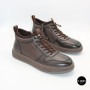 Мужские зимние кожаные кроссовки N-SHOES Fabio 216351 FM-1-5916-2 BROWN 6449