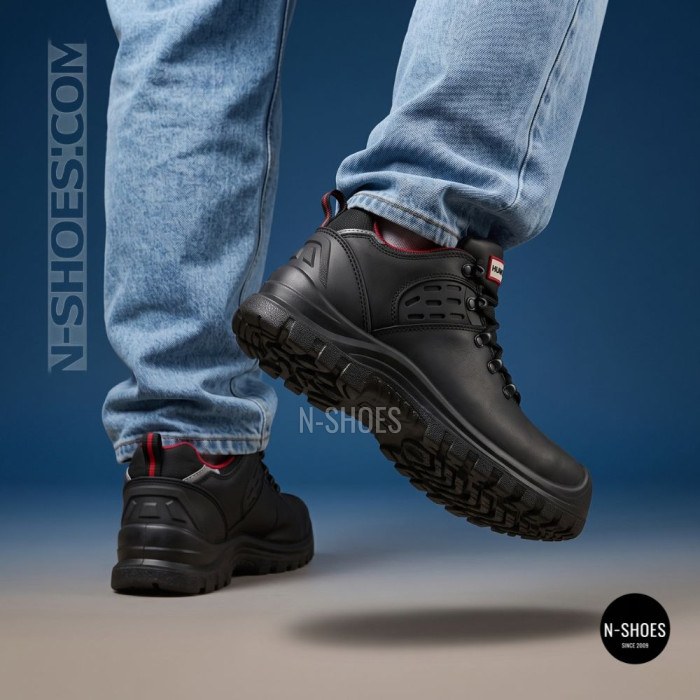 Hunter Black SS-06 M 6463 Men's Leather Safety Shoes