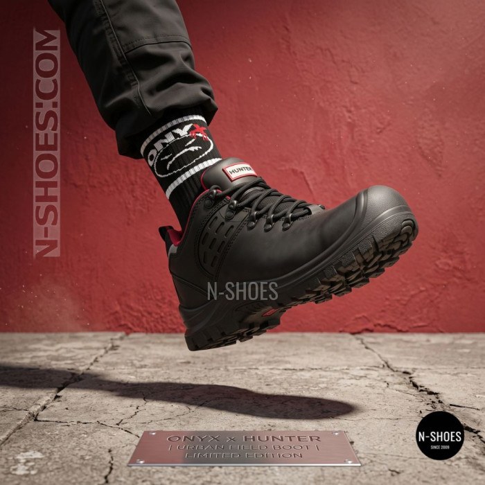Hunter Black SS-06 M 6463 Men's Leather Safety Shoes