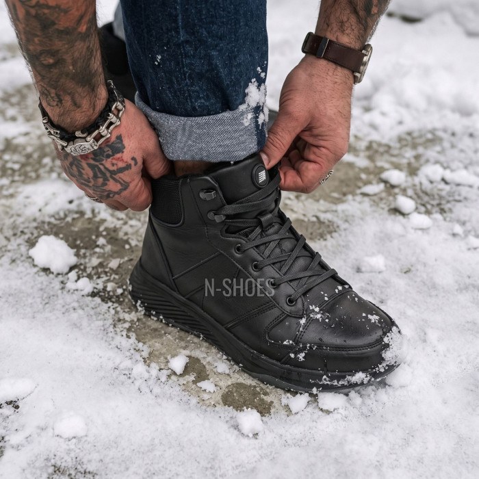 N-SHOES Minardi 39 6465 Black Boots: Superior Warmth & Street Style