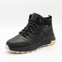 Men's Leather Winter Boots NS 2658 Black 6481 with Fur