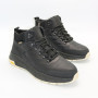 Men's Leather Winter Boots NS 2658 Black 6481 with Fur