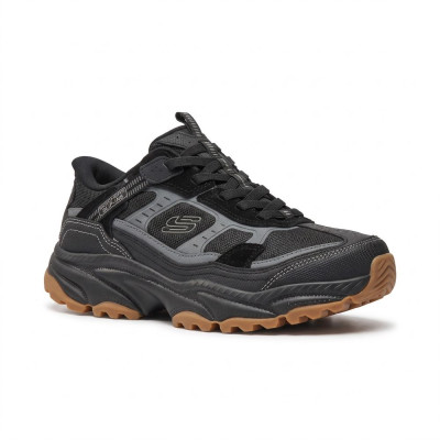 Skechers Hands Free Slip-ins Vigor AT 237744 BBK Vigor AT - Richwood Trail Men's Sneakers, Black/Grey with a Brown Sole