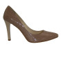 Women's beige mid-heeled shoes Kołodziej (Poland) model 2675