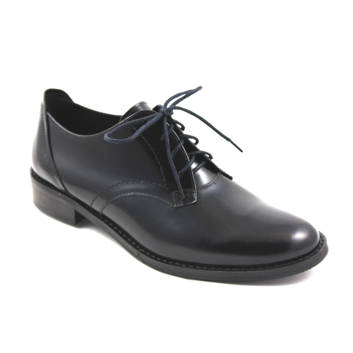 Women's black shoes NESSI Poland 78906 2931 made of genuine leather from a Polish factory
