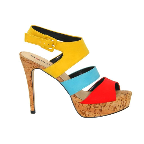 Women's bright stiletto sandals Monnari Poland 358-bez 3101