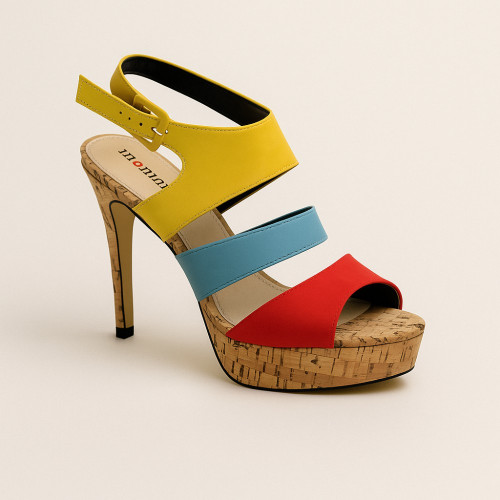 Women's bright stiletto sandals Monnari Poland 358-bez 3101