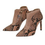 Women’s Beige High Heel Mid-Season Ankle Boots Baldowski 1706-e803-004