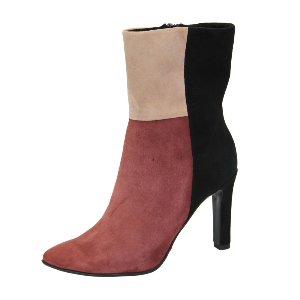 Women's burgundy boots demi-season Bellezza Clasico (Poland) model 3334