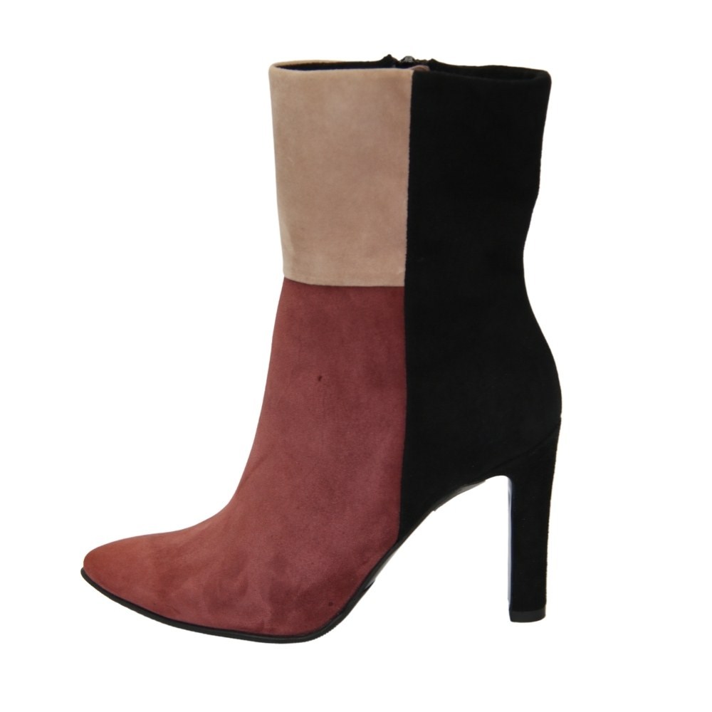 Women's burgundy boots demi-season Bellezza Clasico (Poland) model 3334