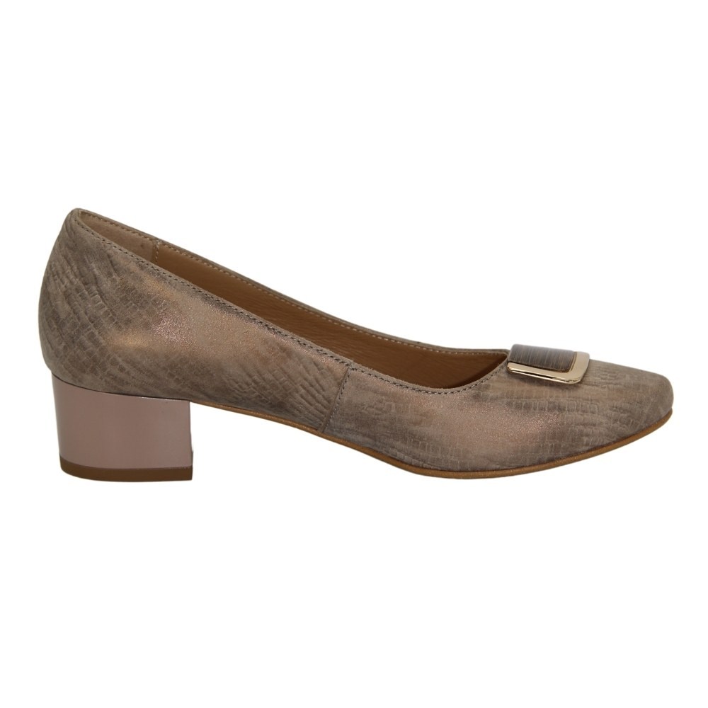 Women's beige mid-heeled shoes Steizer (Poland) model 3389