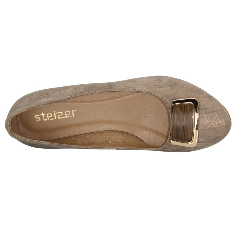 Women's beige mid-heeled shoes Steizer (Poland) model 3389