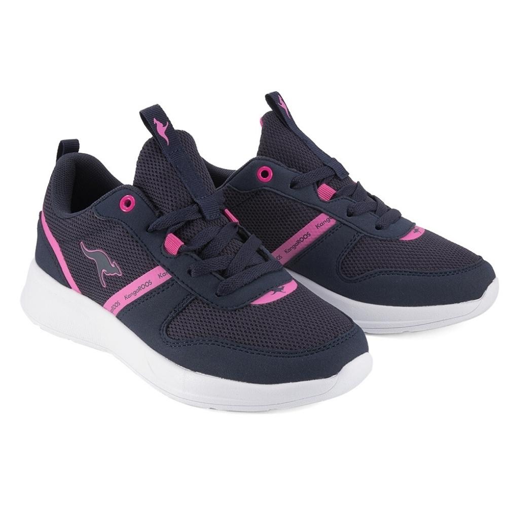 Кроссовки женские синие с розовым KangaRoos (США) модель 343