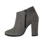 Женские серые демисезонные ботильоны на среднем каблуке Stagors 324-popiel-nubuk