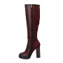 Women's burgundy boots demi-season Cavalli (Poland) model 3479