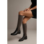 Women's gray boots demi-season Kaniowski (Poland) model 3481