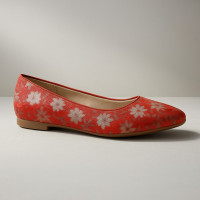 Women's red ballet flats Baldaccini 786500 3574 made of genuine leather from a Polish manufacturer