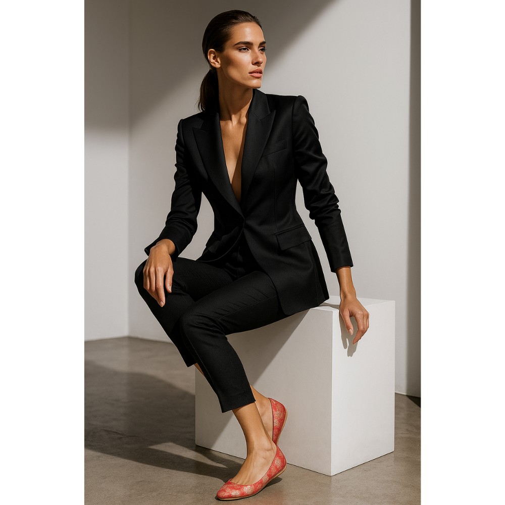 Жіночі червоні балетки Baldaccini (Польща) модель 3574