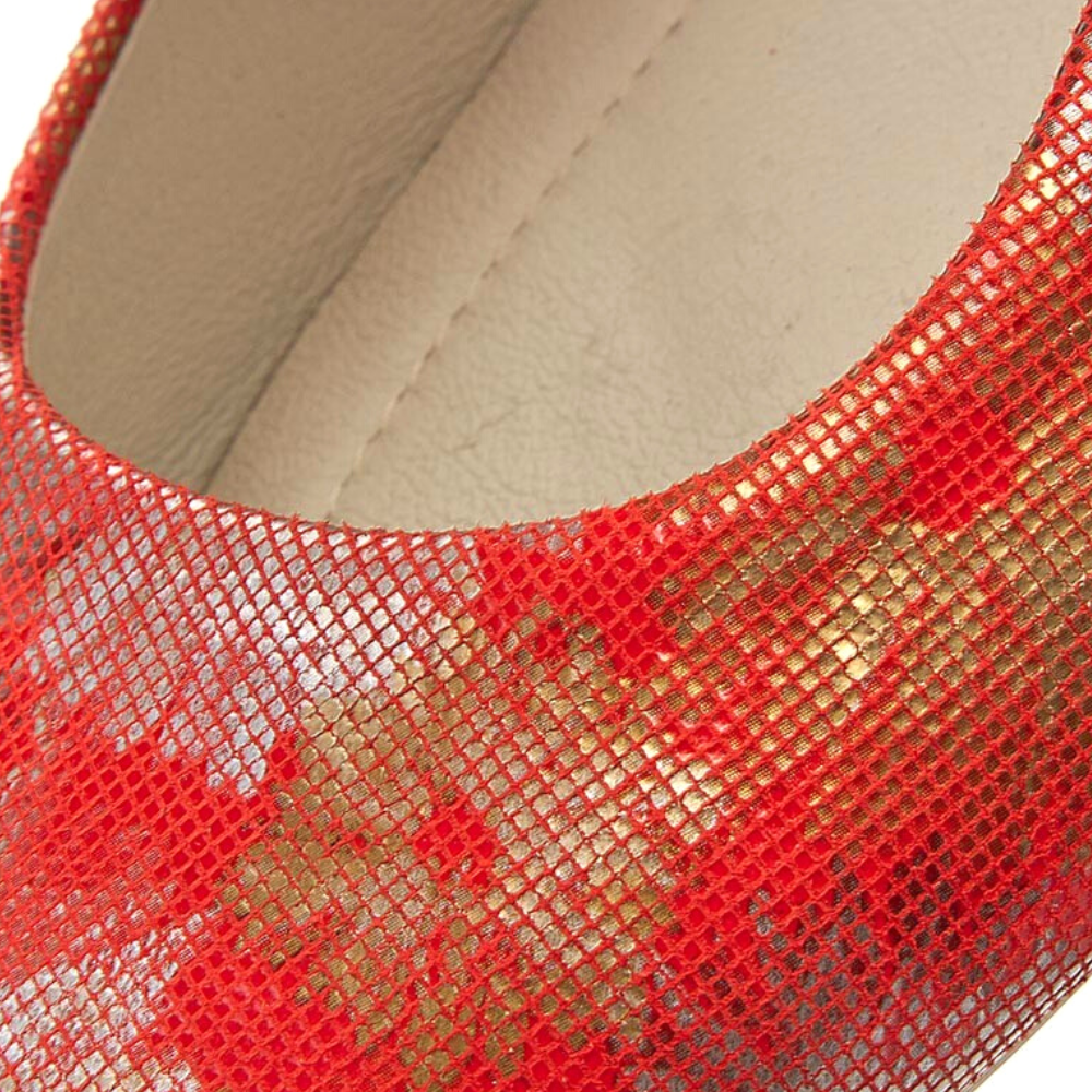 Жіночі червоні балетки Baldaccini (Польща) модель 3574