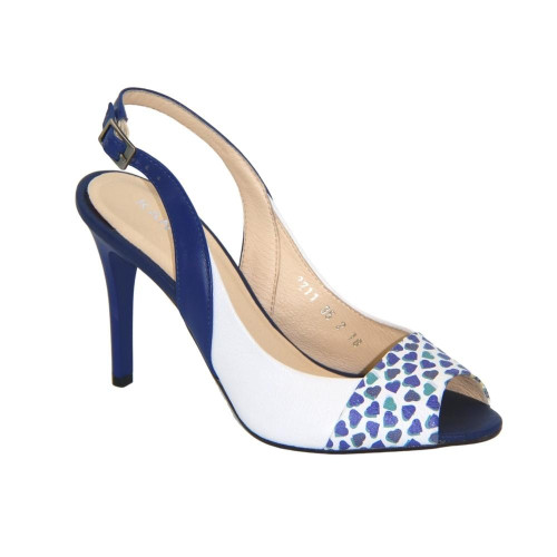 High-heeled sandals female blue Kaniowski Poland k-3211-563-29 3731