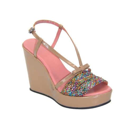 Women's sandals on a high wedge Viko Ukraine 105754-grul-15p 3755 made of genuine leather Women's sandals on a high wedge Viko Ukraine 105754-grul-15p 3755 made of genuine leather