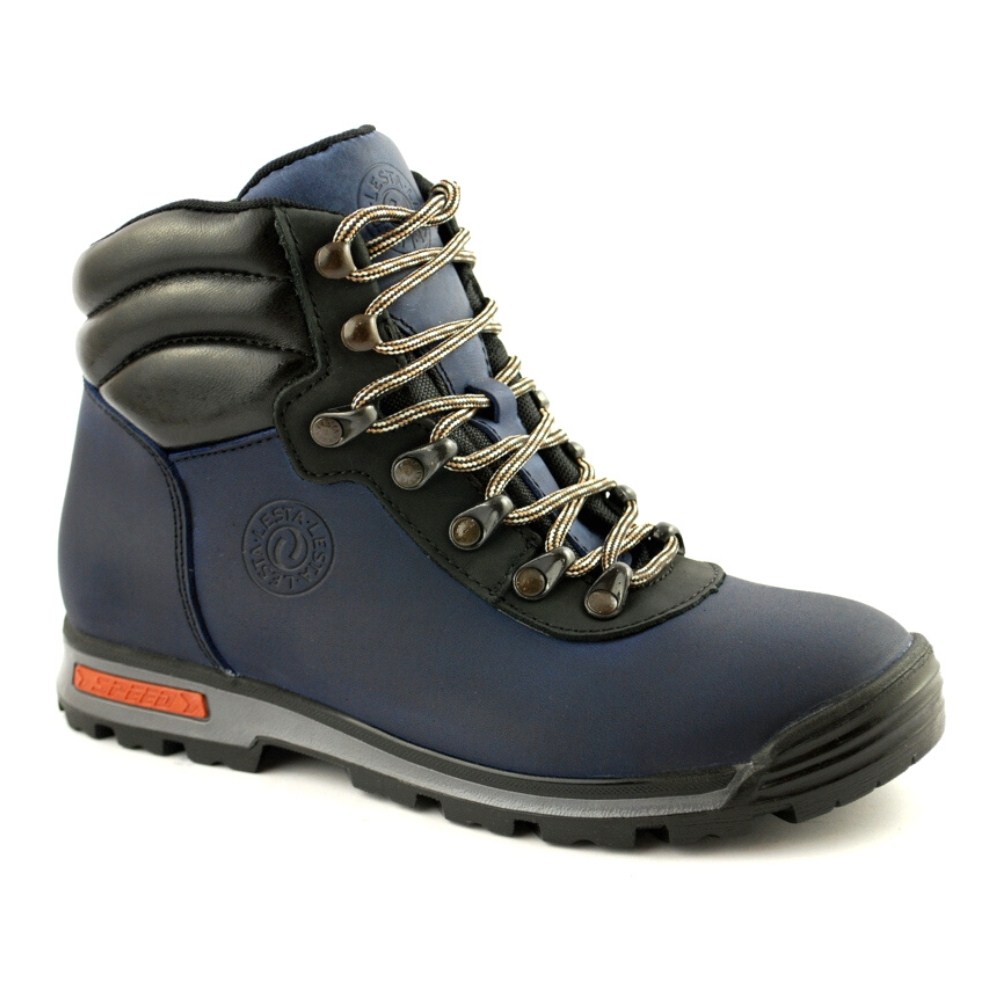 Жіночі сині черевики Lesta (Польща) модель 3807