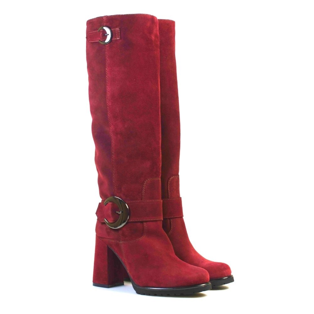 Жіночі бордові чоботи зимові Solo Femme (Польща) модель 3881