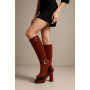 Жіночі бордові чоботи зимові Solo Femme (Польща) модель 3881