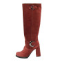 Жіночі бордові чоботи зимові Solo Femme (Польща) модель 3881