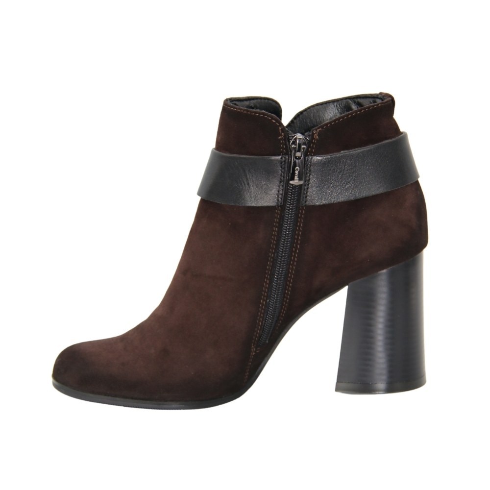 Жіночі коричневі черевики демісезонні Covalli (Польща) модель 3923