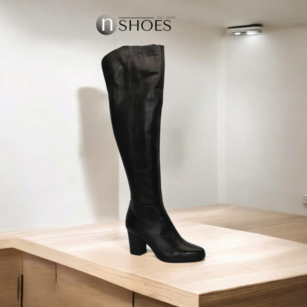 Жіночі чорні чоботи зимові Kaniowski (Польща) модель 3937