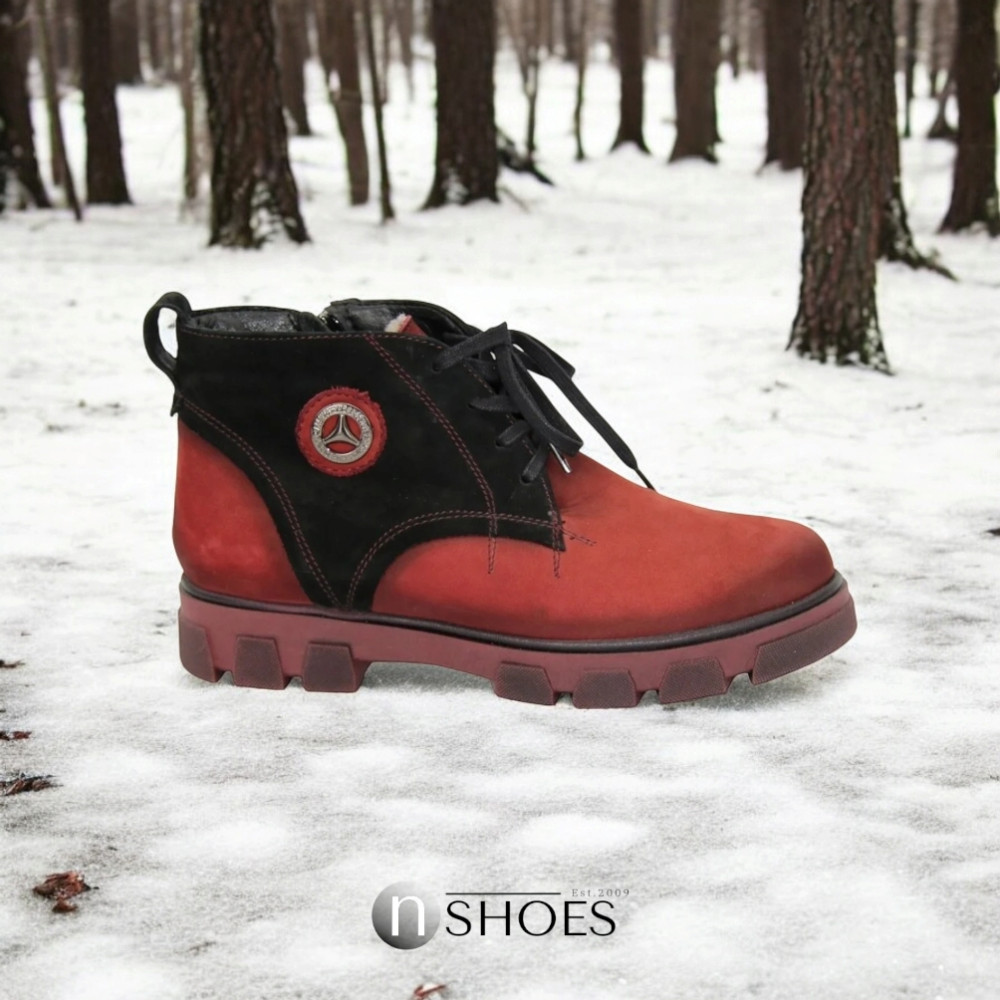 Жіночі червоні черевики зимові Covalli модель 3944