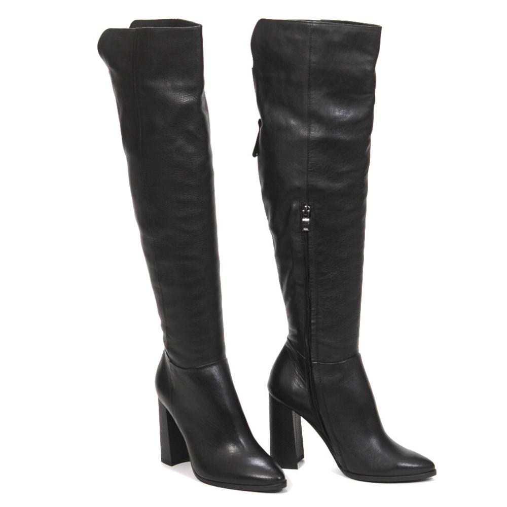 Женские черные сапоги NESSI (Польша) модель 3959